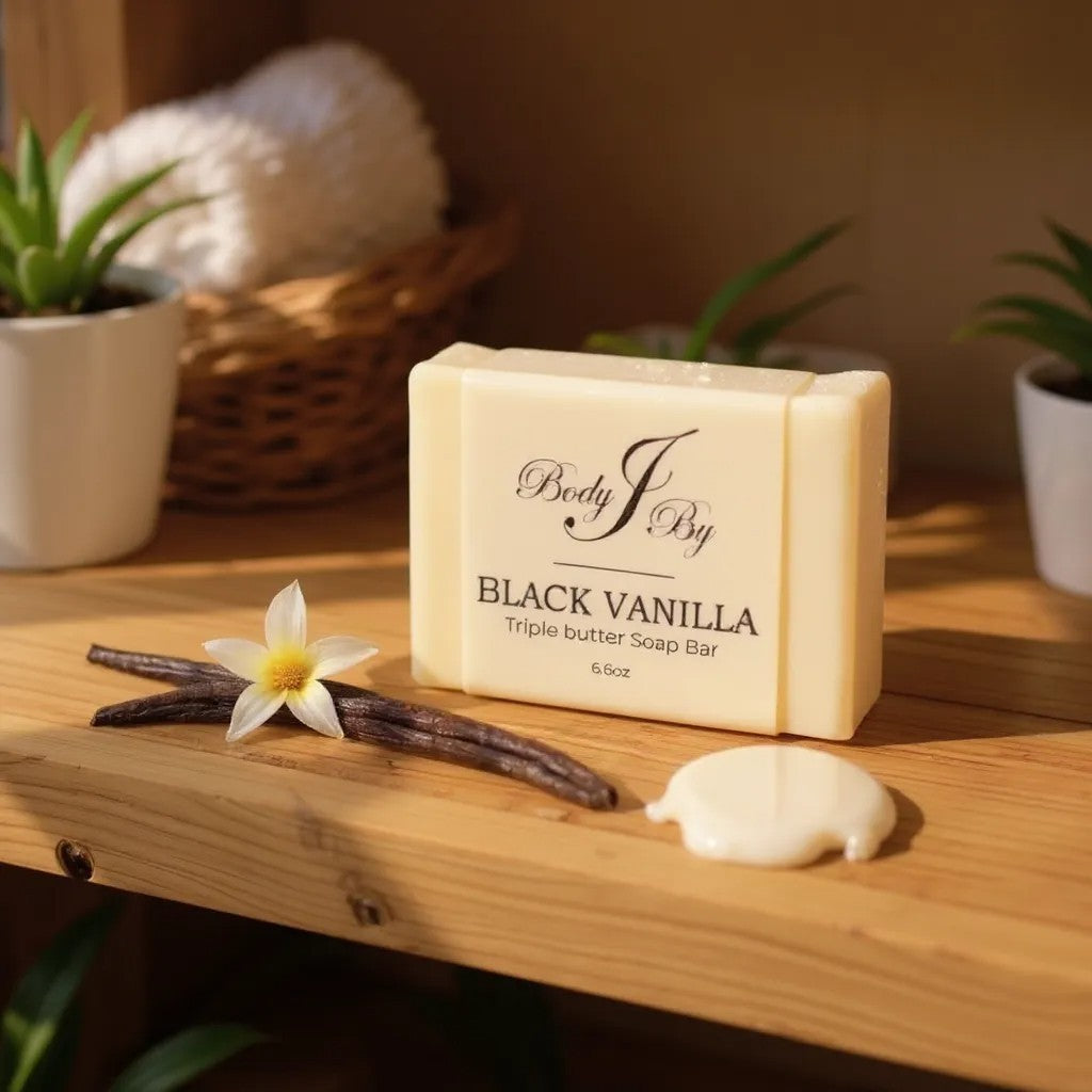 Black Vanilla Triple Butter Soap Bar