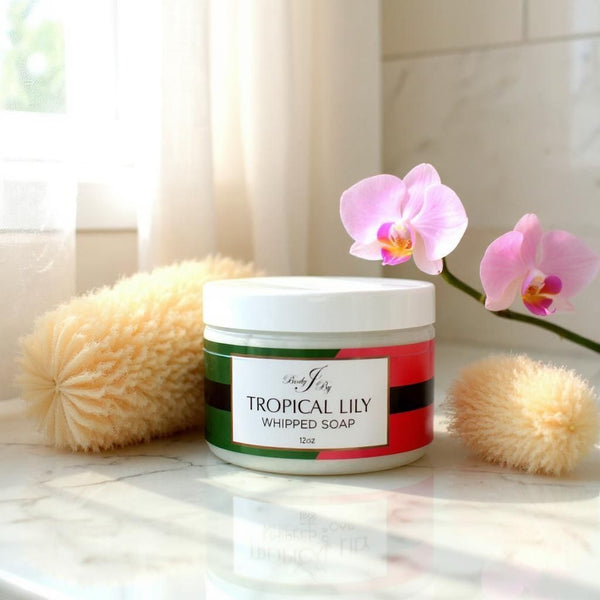 lily flower soap 🧼Tropical Lily Whipped Soap & Shaving Butter – Body By J