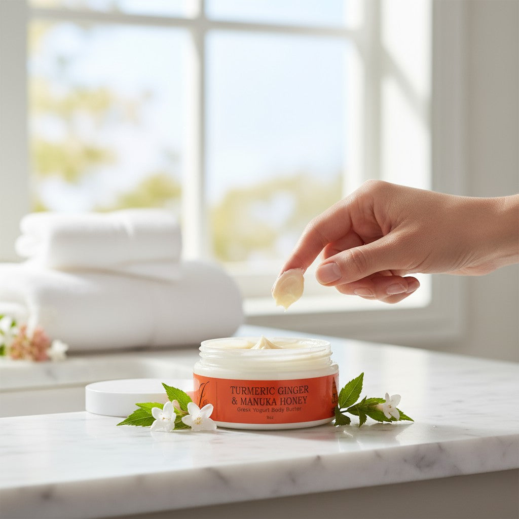 Turmeric Ginger and Manuka Honey Greek Yogurt Body Butter