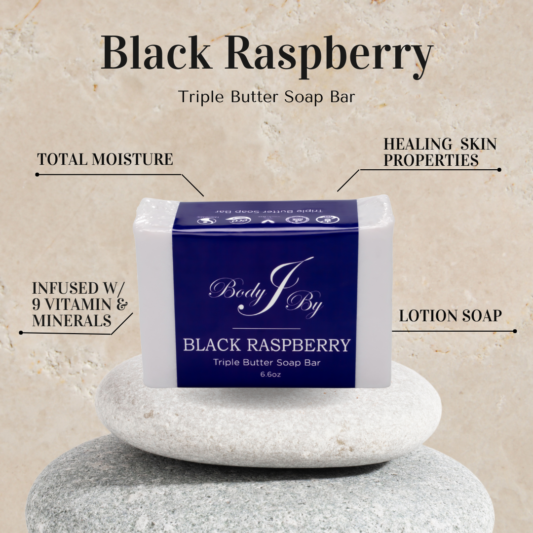 Black Raspberry Triple Butter Soap Bar - Body By J