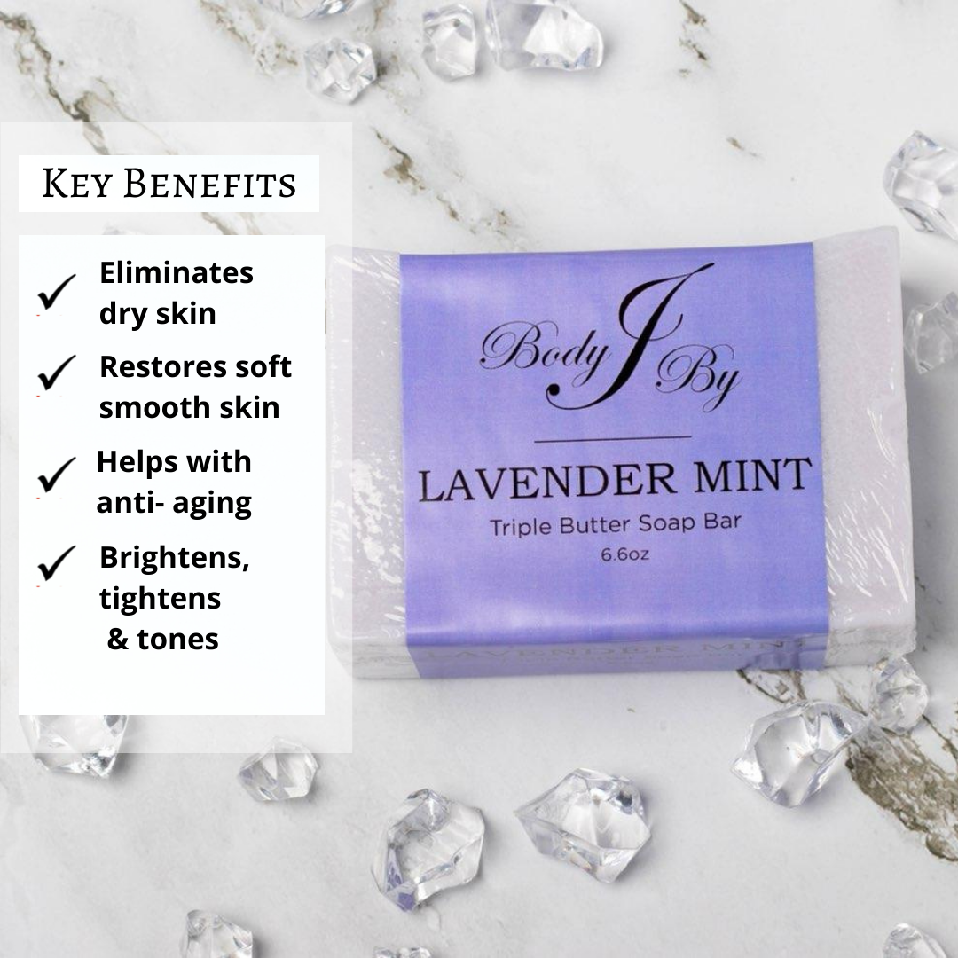 Lavender Mint Triple Butter Bar Soap - Body By J