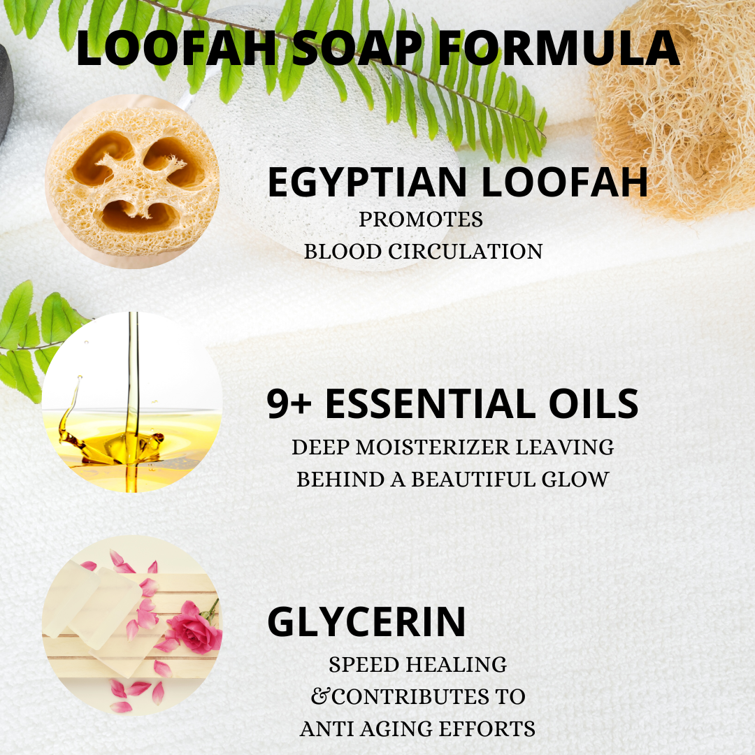 Island Papaya Egyptian Loofah Bar Soap - Body By J