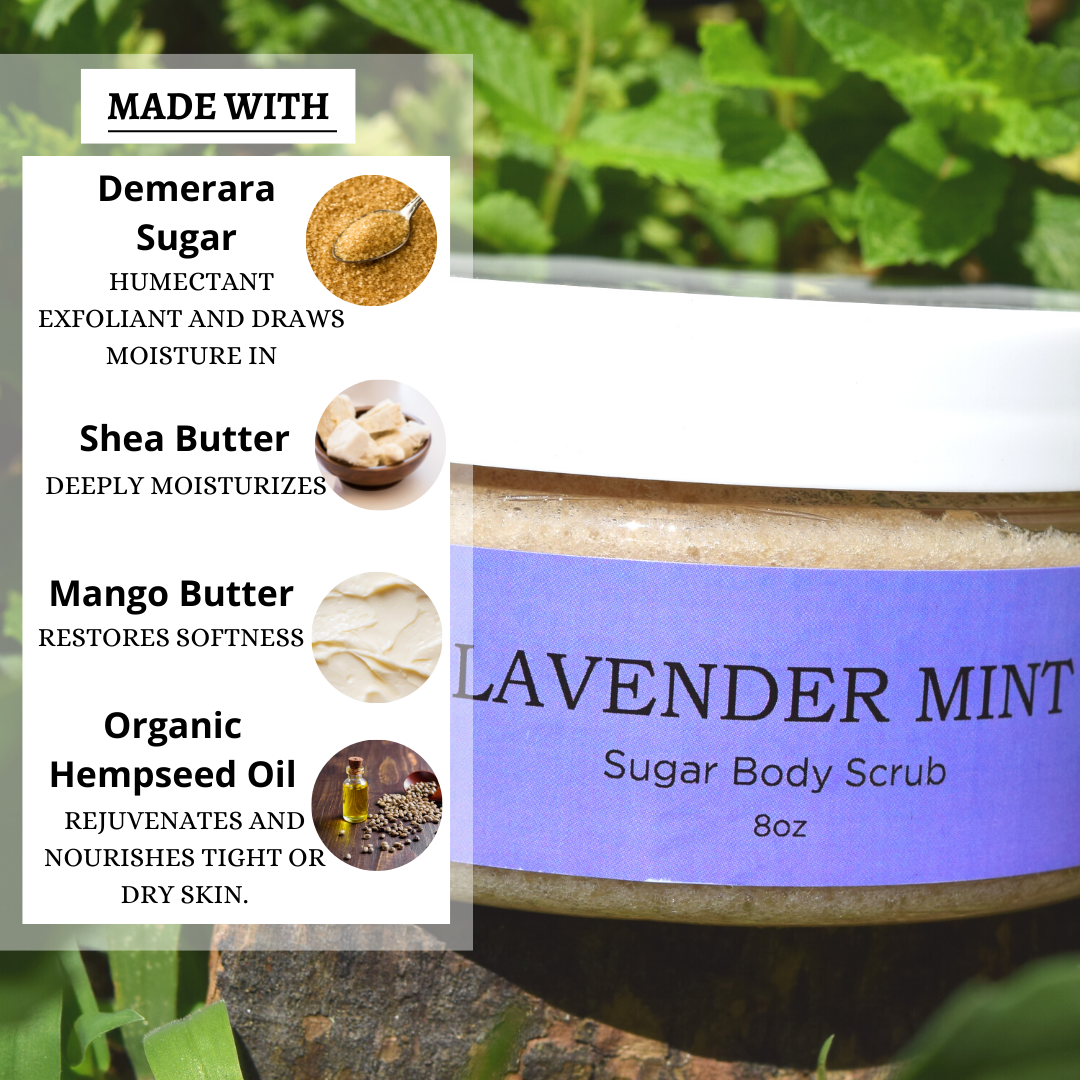 Lavender Mint Sugar Scrub - Body By J