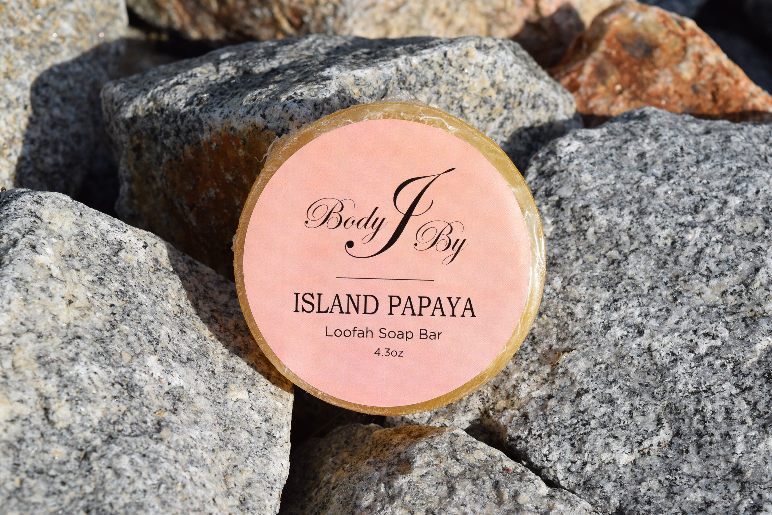 Island Papaya Egyptian Loofah Bar Soap - Body By J