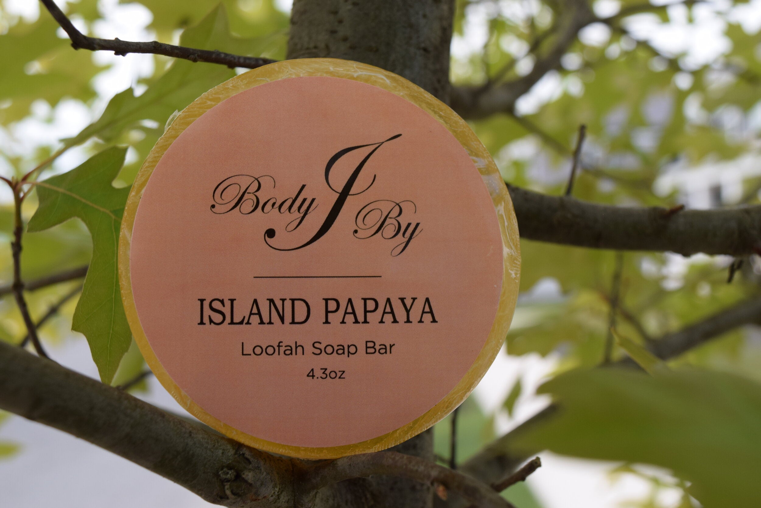 Island Papaya Egyptian Loofah Bar Soap - Body By J