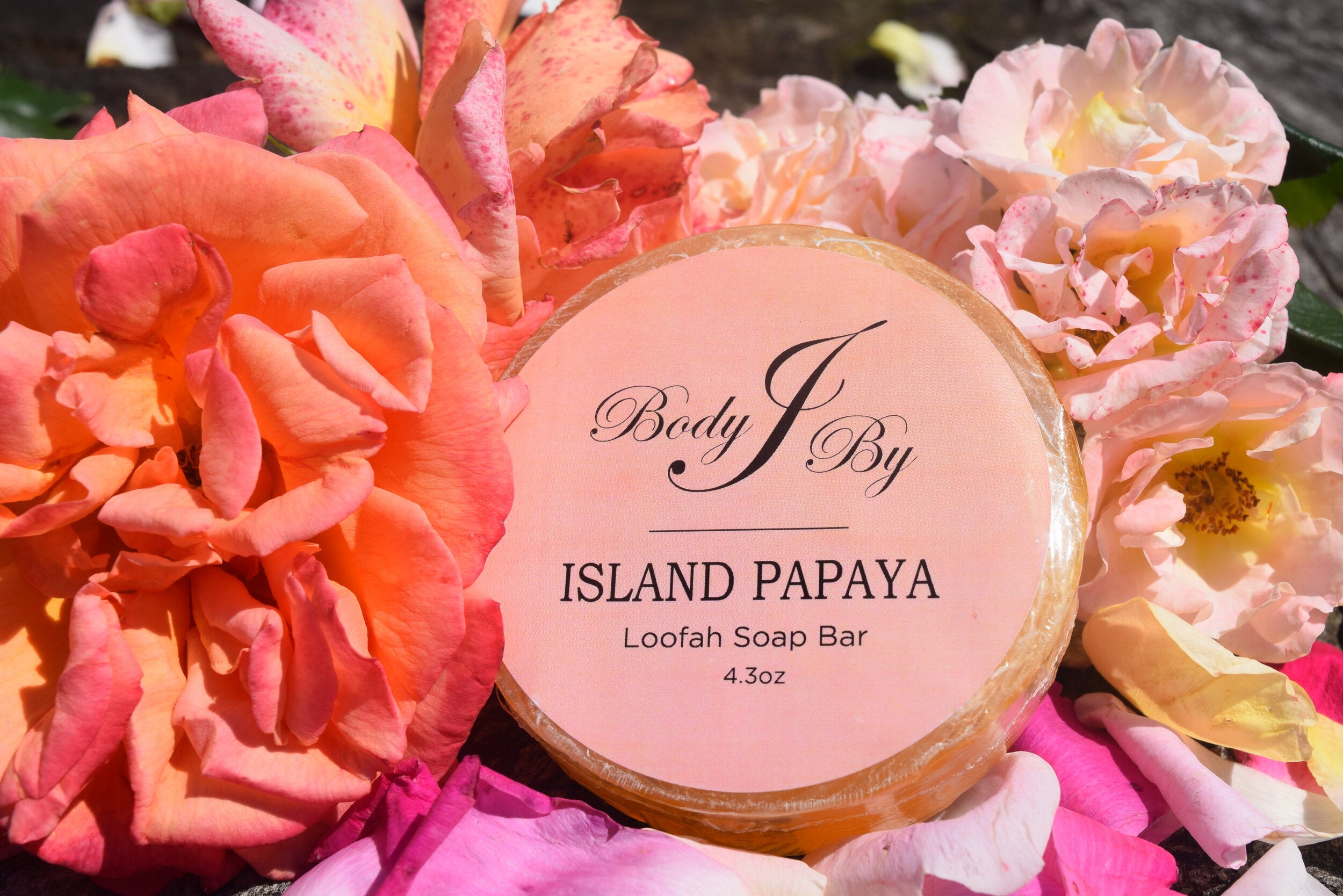 Island Papaya Egyptian Loofah Bar Soap - Body By J