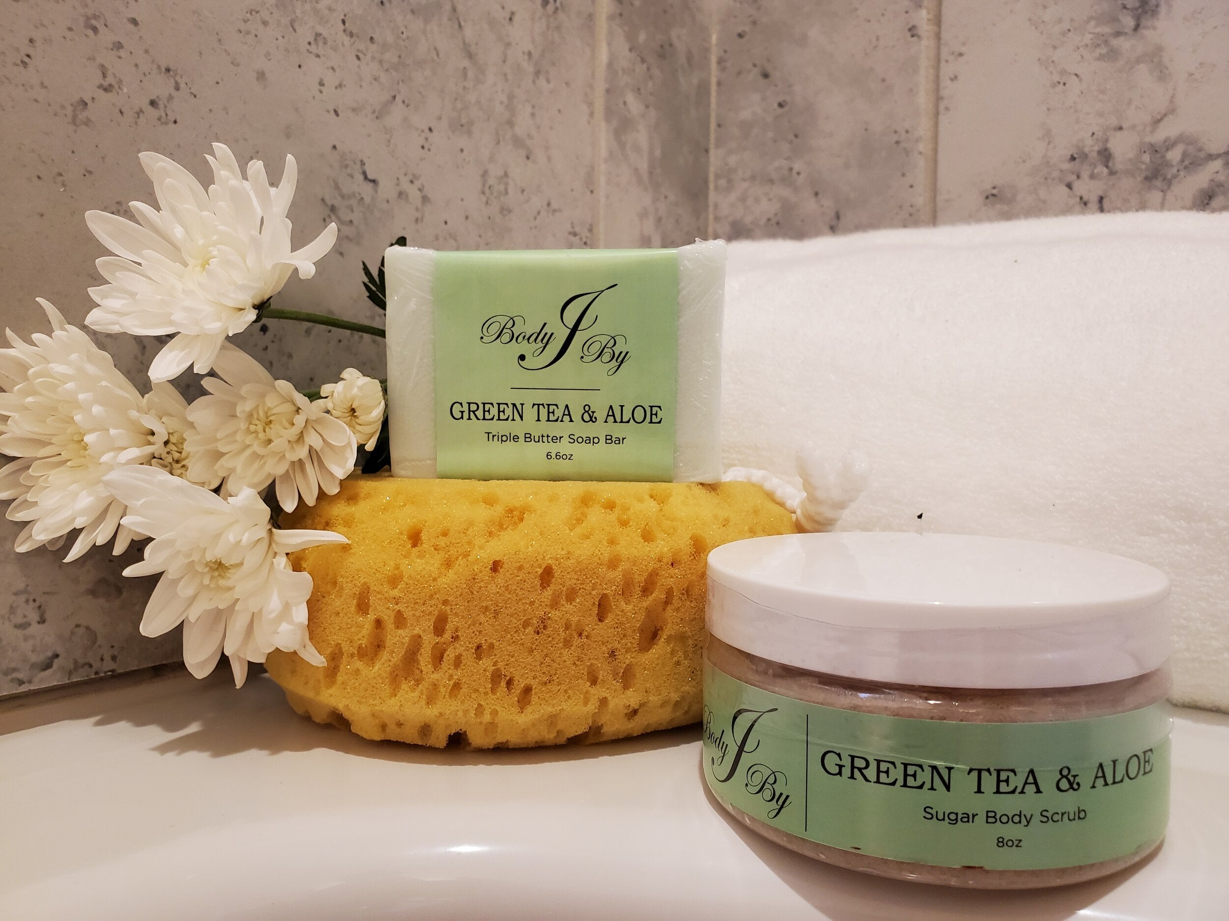 Green Tea and Aloe Sugar Scrub - Body By J